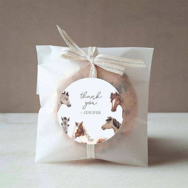 Adesivo Chá de fraldas De Cavalo Obrigado A Tratar Rótulos (Criador carregado)