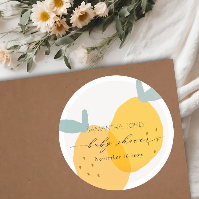 Adesivo Chá de fraldas de Citrus, Fruticultura Amarela-lim (Criador carregado)