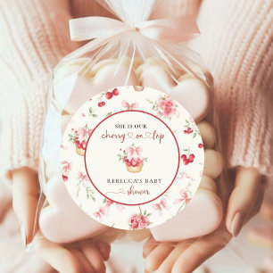 Adesivo Chá de fraldas de coquete Elegante de Cherries Wat