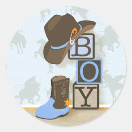 Adesivo Chá de fraldas de cowboy ocidental