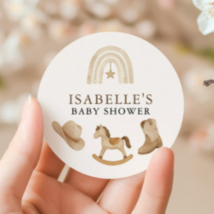 Adesivo Chá de fraldas de cowboy pequeno