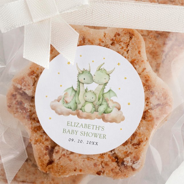 Adesivo Chá de fraldas de Dragão Pequeno (Criador carregado)