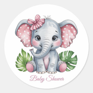 Adesivo Chá de fraldas de Elefante de Arco Rosa