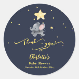 Adesivo Chá de fraldas de elefante e balão