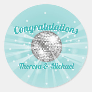 Adesivo Chá de fraldas de esfera Disco Groovy Blue Boy