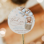 Adesivo Chá de fraldas De Espera Do Balão Do Urso De Teddy<br><div class="desc">Vazio de ursos de ursos de ursos de ursos de urna de urna favor do Chá de fraldas redondo clássico Todos os designs são © PIXEL PERFECTION PARTY LTD</div>