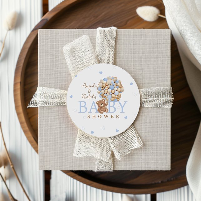 Adesivo Chá de fraldas de espera do Urso Azul (Criador carregado)