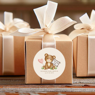 Adesivo Chá de fraldas de Espera Rápido Obrigado