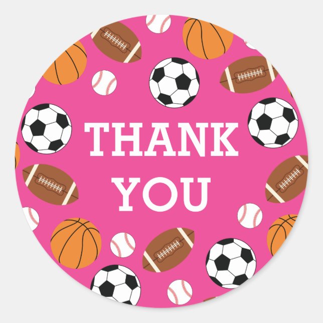 Adesivo Chá de fraldas de esporte rosa (Frente)