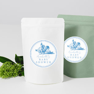 Adesivo Chá de fraldas de Fazenda Animal Boy da França azu