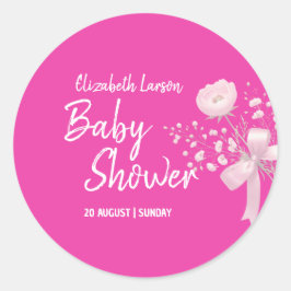 Adesivo Chá de fraldas de Flor Selvagem de Cor de Berry Do