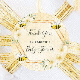 Adesivo Chá de fraldas de florais tropicais de abelha