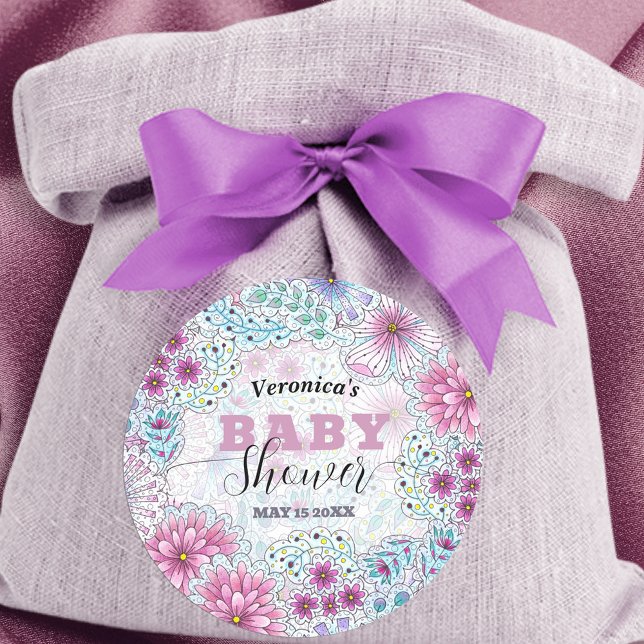 Adesivo Chá de fraldas de Flores de Prados da Boêmia (Criador carregado)