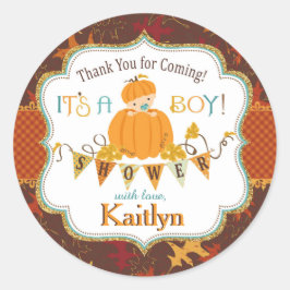 Adesivo Chá de fraldas de Folhas de Carvalho de outono Dou