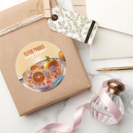 Adesivo Chá de fraldas de Fotografia de Citrus Laranja Qui