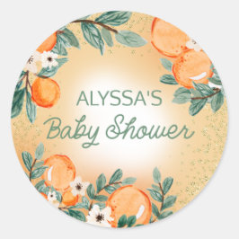 Adesivo Chá de fraldas de Fruta de Citrus Green Girl Orang