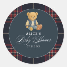 Chá de fraldas de futebol do Preppy Bear