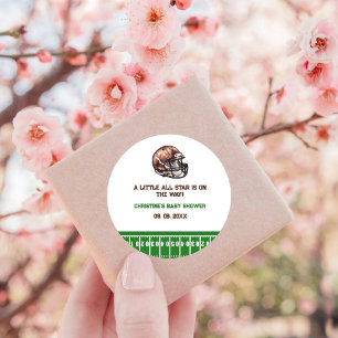 Adesivo Chá de fraldas de Futebol do Watercolor Sport