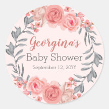 Chá de fraldas de Garota Floral Floral de Pincel C