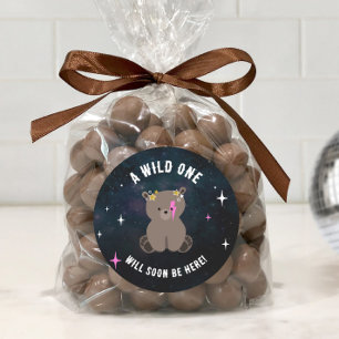 Adesivo Chá de fraldas de Garota Rosa-Rosa Sleepy Selvagem