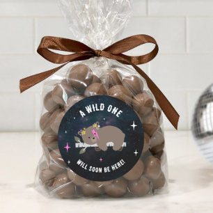 Adesivo Chá de fraldas de Garota Rosa-Rosa Sleepy Selvagem