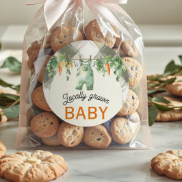 Adesivo Chá de fraldas de Gingham Clothesline Localmente C