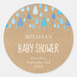 Adesivo Chá de fraldas de gotas de chuva azul-bebê da kraf