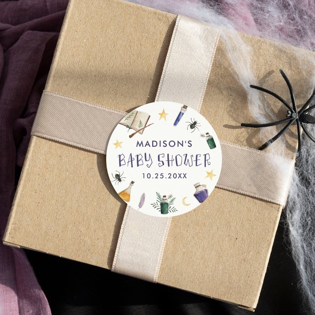 Adesivo Chá de fraldas de Halloween das Poções Mágicas Whi (Criador carregado)