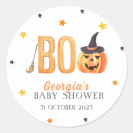 Adesivo Chá de fraldas de Halloween Little BOO