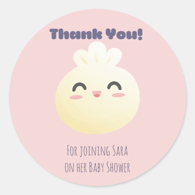 Adesivo Chá de fraldas De Idiota Obrigado (Frente)