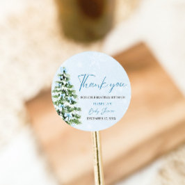 Adesivo Chá de fraldas de inverno da Árvore de Natal de Ar