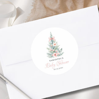 Adesivo Chá de fraldas de inverno de Natal