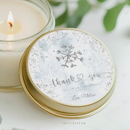 Adesivo Chá de fraldas de inverno em floco de neve