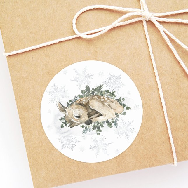 Adesivo Chá de fraldas de inverno Verde-Pequeno-Veado (Criador carregado)