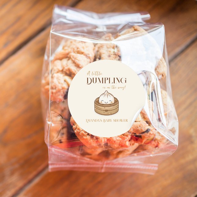 Adesivo Chá de fraldas de Kawaii, um pequeno Dumpling na Á (Criador carregado)