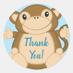 Adesivo Chá de fraldas de macaco azul