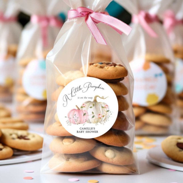 Adesivo Chá de fraldas de Menina de Abóbora (Criador carregado)