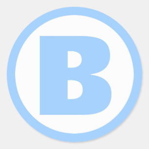 Adesivo chá de fraldas de monograma azul favorita autocola