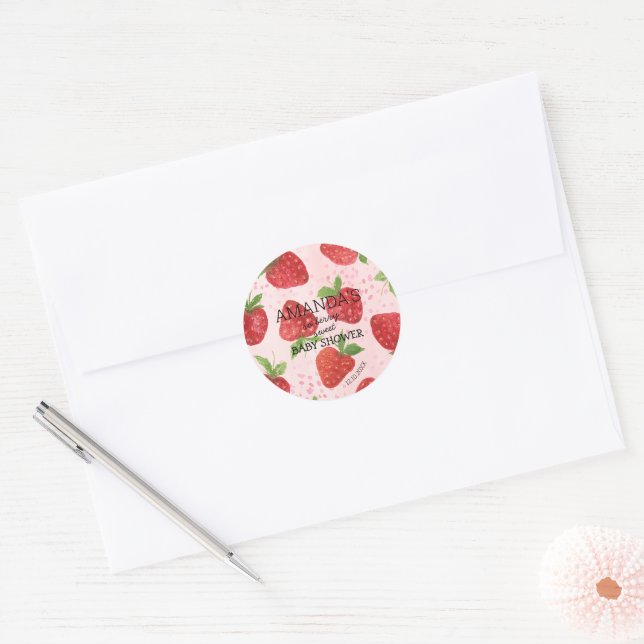 Adesivo Chá de fraldas de morango Berry Sweet (Envelope)