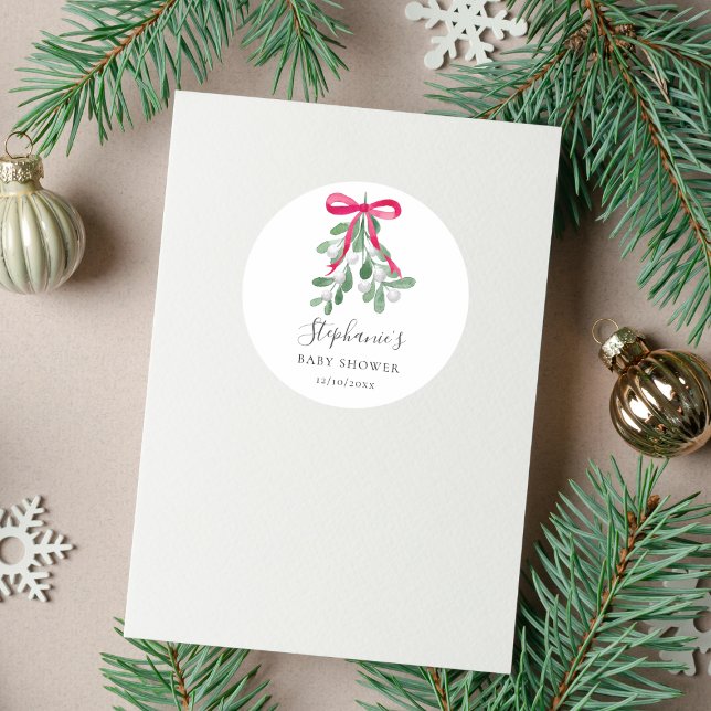 Adesivo Chá de fraldas de Natal (Criador carregado)