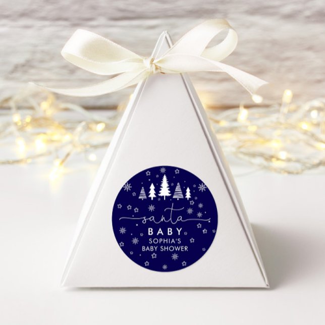 Adesivo Chá de fraldas de Natal minimalista (Criador carregado)