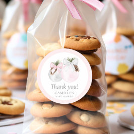 Adesivo Chá de fraldas de Natal Obrigado