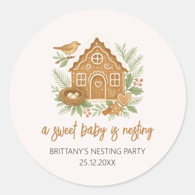 Adesivo Chá de fraldas de nidificação de inverno de algodã (Frente)