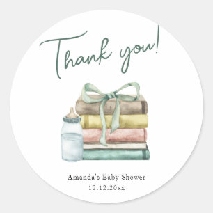 Adesivo Chá de fraldas de novo capítulo da Watercolor Obri