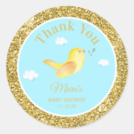 Adesivo *~* Chá de fraldas de Nuvem Yellow Birdie Sky Obri