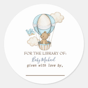 Adesivo Chá de fraldas de pássaros com nuvens de ursos de 