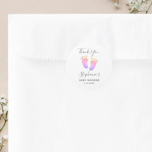 Adesivo Chá de fraldas de Pés Rosa