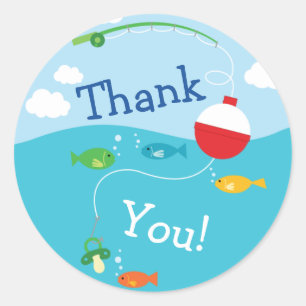 Adesivo Chá de fraldas de pesca do tema Peixe para pescad