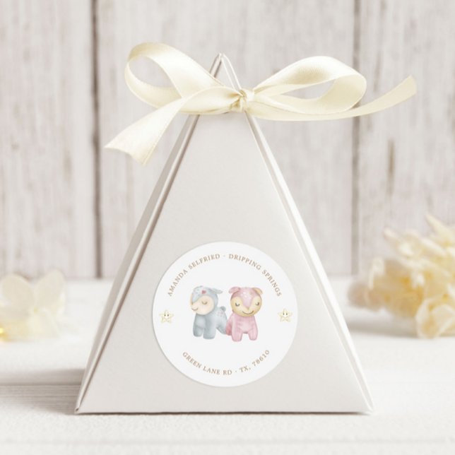 Adesivo Chá de fraldas de Pincel de Pastel (Criador carregado)