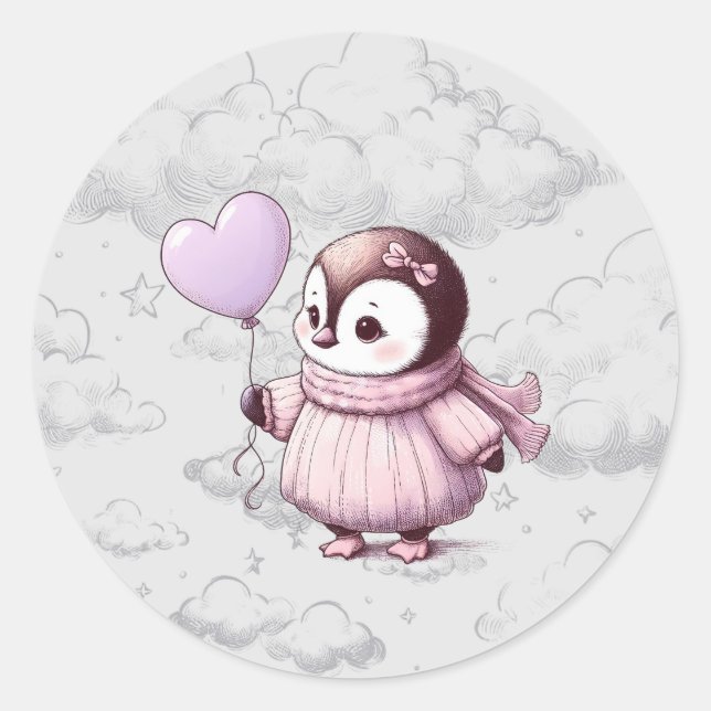 Adesivo Chá de fraldas de pinguim (Frente)